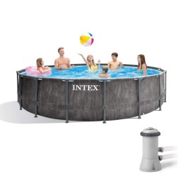 PISCINA PORTANTE PRISMA GREYWOOD 457x122 cm CON POMPA