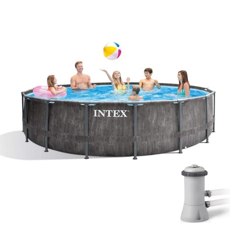 PISCINA PORTANTE PRISMA GREYWOOD 457x122 cm CON POMPA