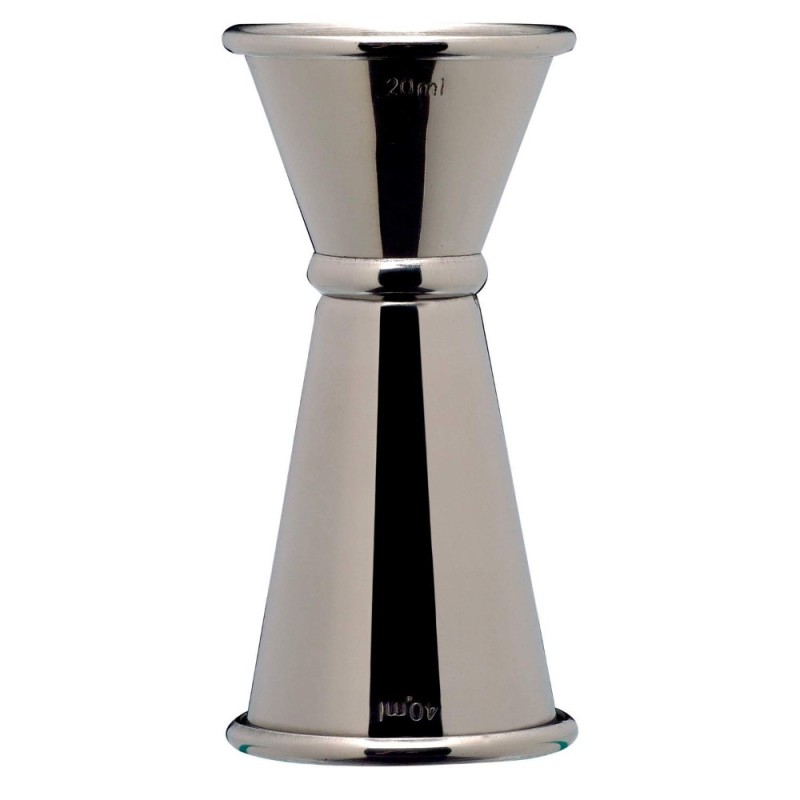 Jigger misurino inox per preparazione cocktail 20-40 ml