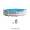 PISCINA PORTANTE PRISMA FRAME 305x76 cm CON POMPA