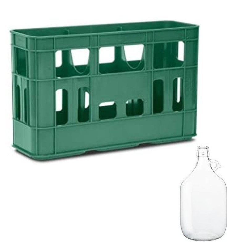 Cassa plastica a 3 posti porta dama vetro 5 lt