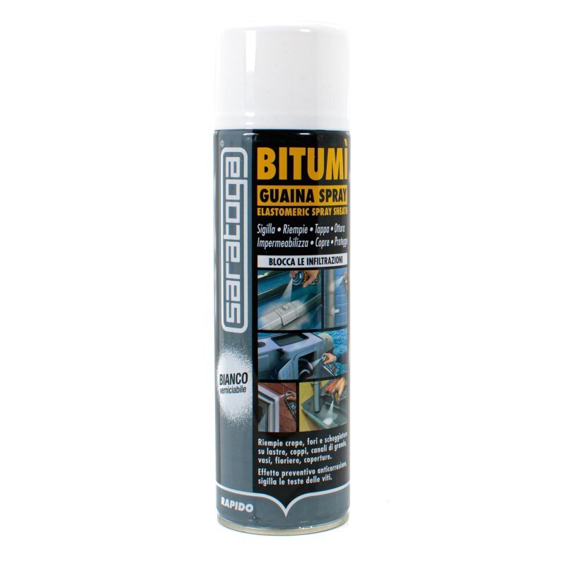 GUAINA SPARY IMPERMEABILIZZANTE BITUMI 500 ML BIANCO