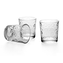 BICCHIERE IN VETRO RINGS TUMBLERS 255 CC - Pz 6