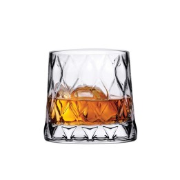 Bicchiere in vetro basso per Whisky modello Leafy