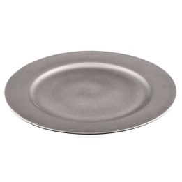 SOTTOPIATTO PLASTICA LISCIO CM 33 ARGENTO