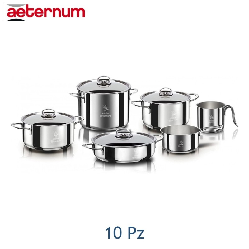 BATTERIA PENTOLE INOX DIVINA 10 PZ INDUZIONE