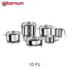 BATTERIA PENTOLE INOX DIVINA 10 PZ INDUZIONE