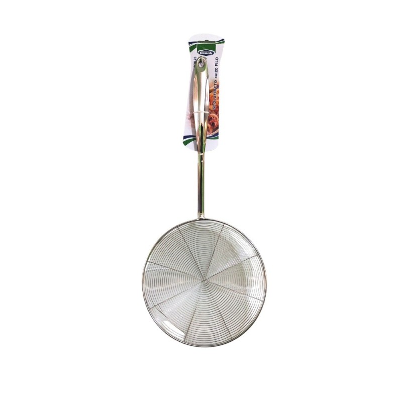 SCHIUMAROLA INOX GNALI A FILO SCOLAFRITTO CM 20