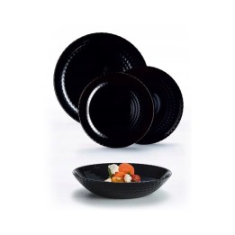 Servizio Piatti 18 Pezzi Pampille Black Luminarc in Arcopal - Ragstore