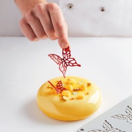 Stensil silicone per realizzazione farfalle decorativi in pasta sigaretta