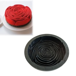 STAMPO IN SILICONE PER TORTA LA VIE EN ROSE CM 18