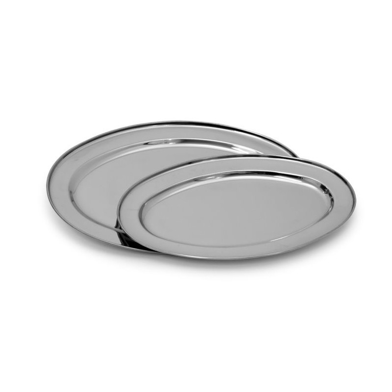 VASSOIO PORTATA OVALE INOX CM 30