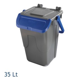 BIDONE PER RACCOLTA DIFFERENZIATA ECOLOGY 35 LT BLU