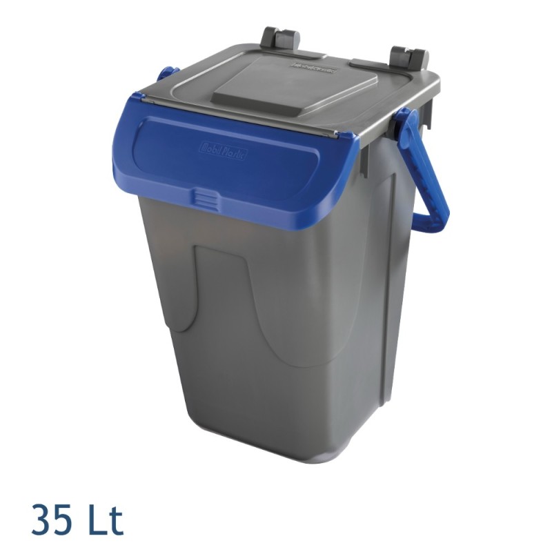 BIDONE PER RACCOLTA DIFFERENZIATA ECOLOGY 35 LT BLU