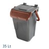 BIDONE PER RACCOLTA DIFFERENZIATA ECOLOGY 35 LT MARRONE