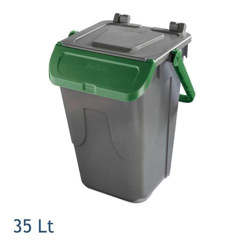 BIDONE PER RACCOLTA DIFFERENZIATA ECOLOGY 35 LT VERDE