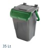 BIDONE PER RACCOLTA DIFFERENZIATA ECOLOGY 35 LT VERDE