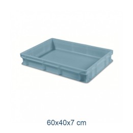 CASSETTA PORTA IMPASTO CHIUSA CM 60x40x7 h AZZURRO