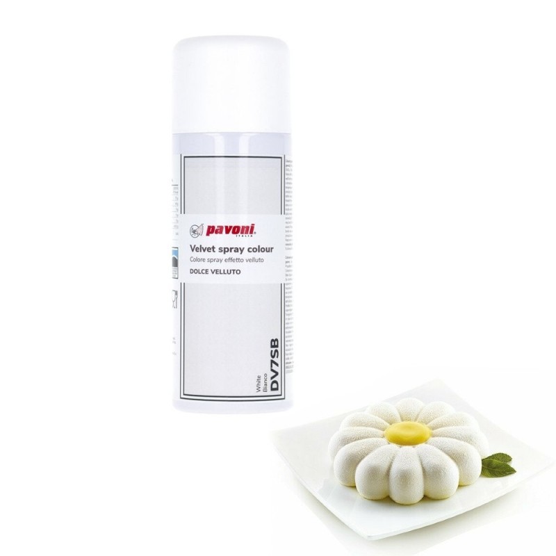 COLORE SPRAY EFFETTO VELLUTO PER ALIMENTI 400 ML BIANCO