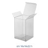 SCATOLA ASTUCCIO PVC TRASPARENTE CM 16x16x22 H - 12 Pz