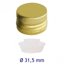 TAPPO A VITE CON SOTTOTAPPO Ø 31,5 ORO