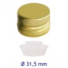 TAPPO A VITE CON SOTTOTAPPO Ø 31,5 ORO