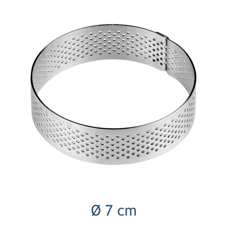 ANELLO PER TORTA INOX ROTONDO MICROFORATO CM 7