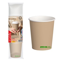 BICCHIERI MONOUSO IN CARTA PER CAPPUCCINO 25 CL - 50 Pz