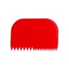 RASCHIETTO PASTICCERIA PLASTICA 2 DENTI ROSSO