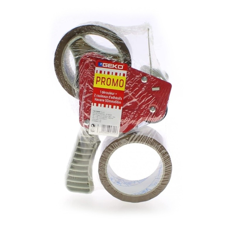 DISPENSER PER NASTRI DA IMBALLAGGIO + 2 ROT NASTRO AVANA