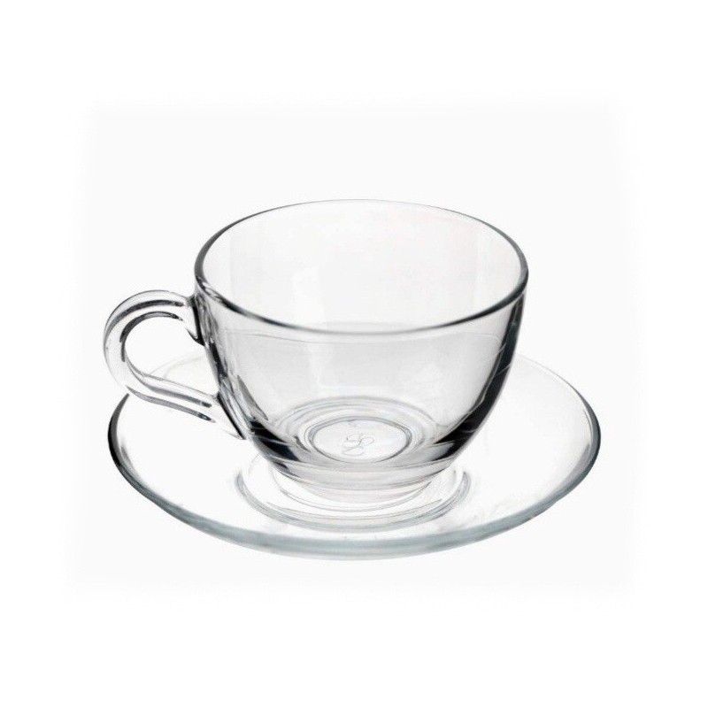 Tazzine Caffè in Vetro 90 ml con Piattino – Set 6 | Ragstore