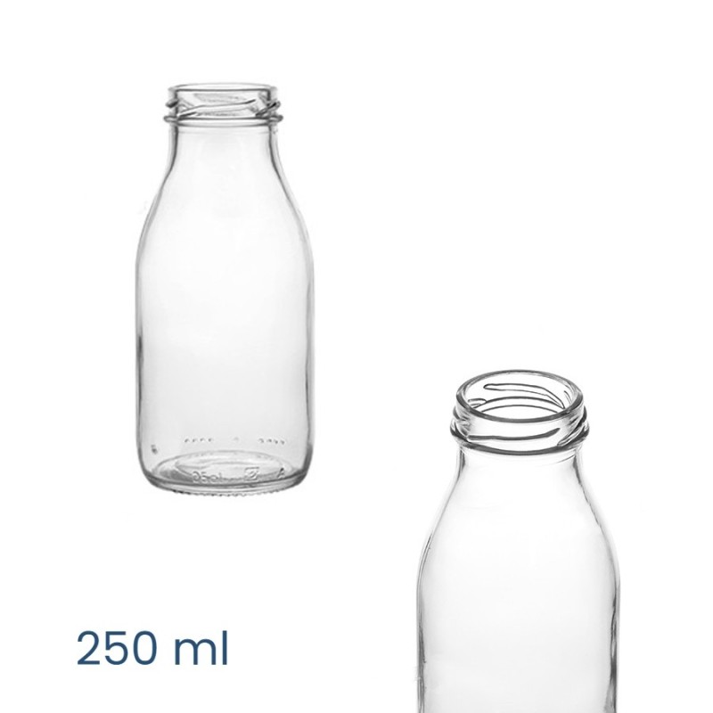 BARATTOLO VETRO SUCCO CC 250 Ø 38