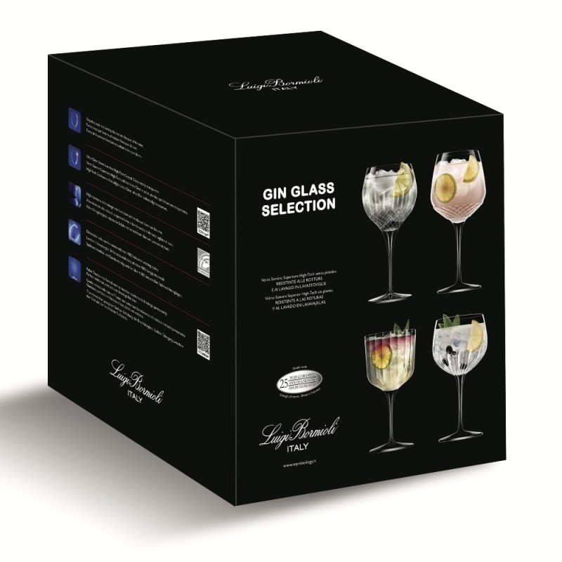 Scatola confezione regalo set calici gin selection Luigi Bormioli