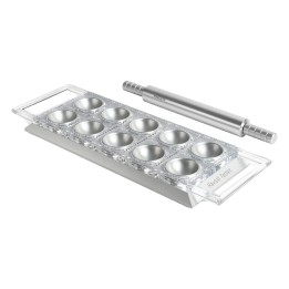 Stampo per Ravioli in Alluminio Argento - Crea 10 Ravioli 5x5 cm | Ragstore.it