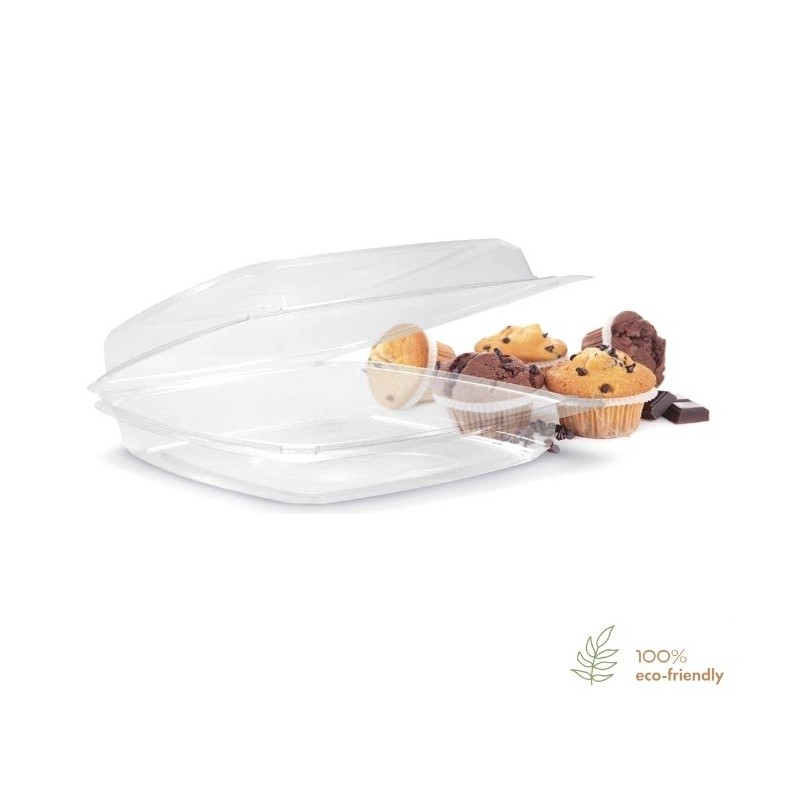 VASCHETTA QUADRATA DOLCE TORTE CON COPERCHIO 2000 CC PET - 50 Pz