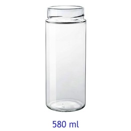 BARATTOLO VETRO CILINDRICO ERGO CC 580 Ø 70