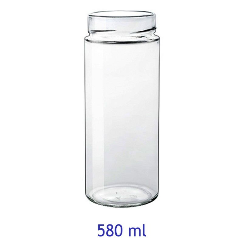 BARATTOLO VETRO CILINDRICO ERGO CC 580 Ø 70
