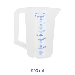Caraffa in plastica graduata da 500 ml trasparente
