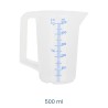 Caraffa in plastica graduata da 500 ml trasparente