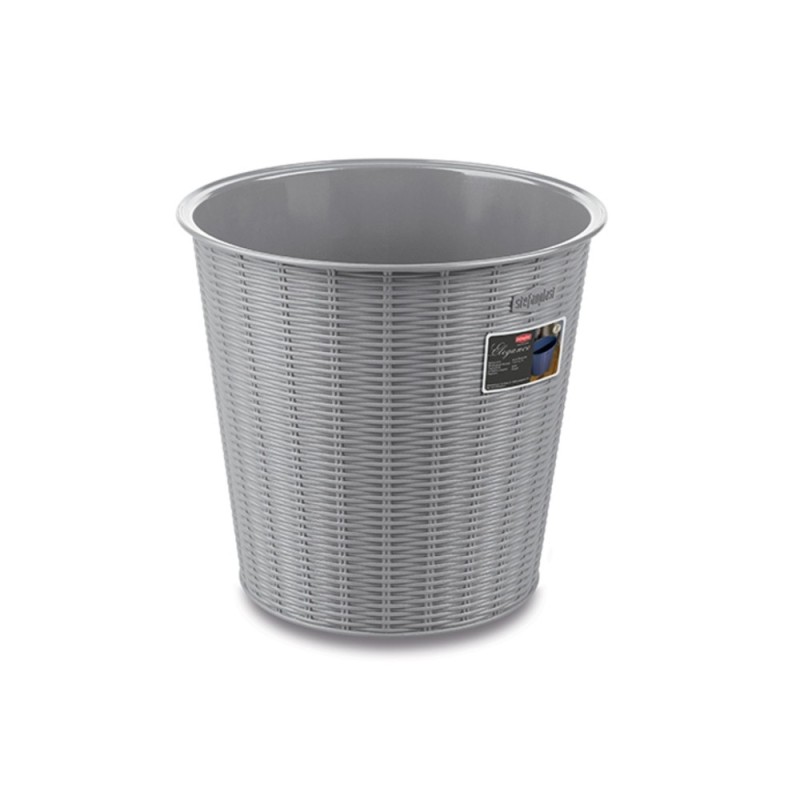 CESTINO GETTA CARTA IN PLASTICA ELEGANCE 10 LT STONE GREY