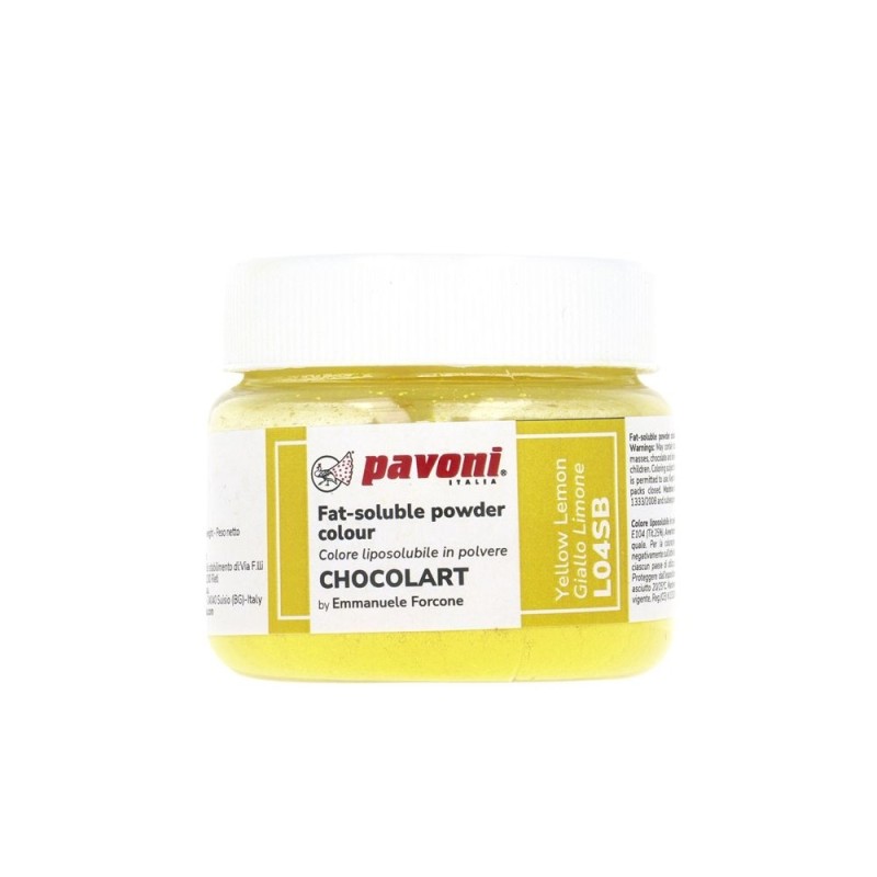 COLORE LIPOSOLUBILE IN POLVERE CHOCOLART 40 g GIALLO LIMONE