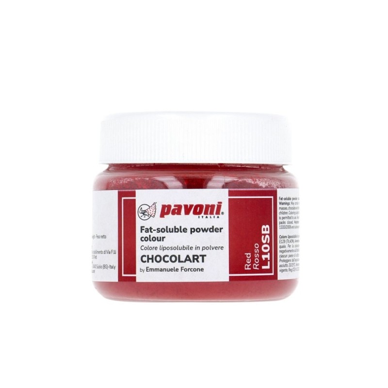 Colore Liposolubile in Polvere Rosso Chocolart 40g | Ragstore