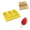 STAMPO IN SILICONE PER GELATI MALIBU' CON 50 STECCHI