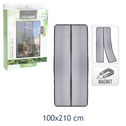 ZANZARIERA CON CALAMITA PORTE BALCONI CM 210x100 NERA