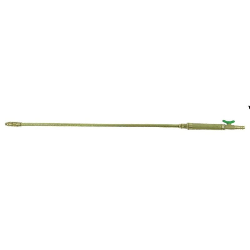 LANCIA IN OTTONE CON RUBINETTO FARFALLA CM 60 UGELLO REGOLABILE