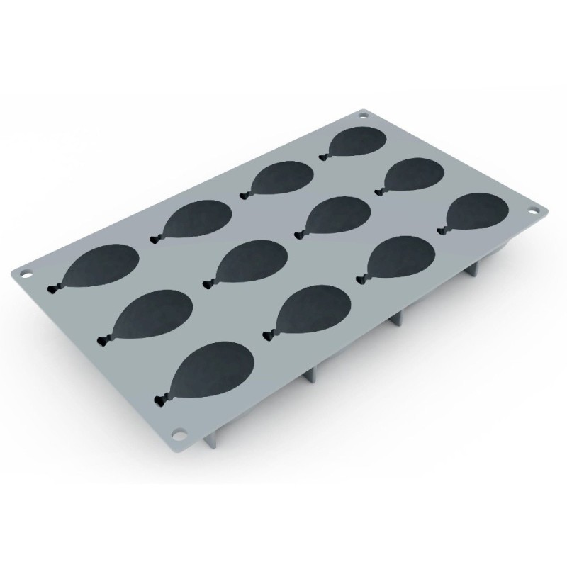 STAMPO IN SILICONE PER 12 PALLONCINI BALLON CM 6x4