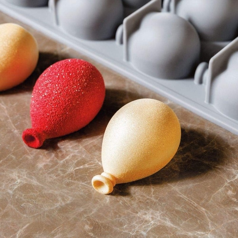 STAMPO IN SILICONE PER 12 PALLONCINI BALLON CM 6x4