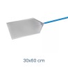 PALA PIZZA A METRO ALLUMINIO CM 30x60 MANICO CM 120
