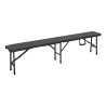 PANCA POLIETILENE HD CATERING PIEGHEVOLE CM 180x25x43 ANTRACITE