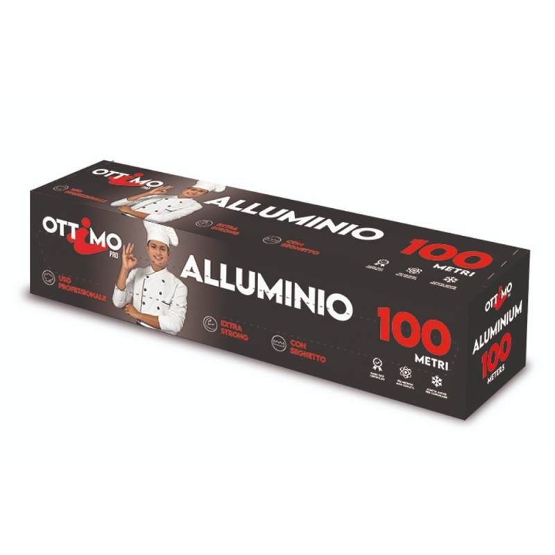 ALLUMINIO PER ALIMENTI PROFESSIONALE OTTIMO MT 100